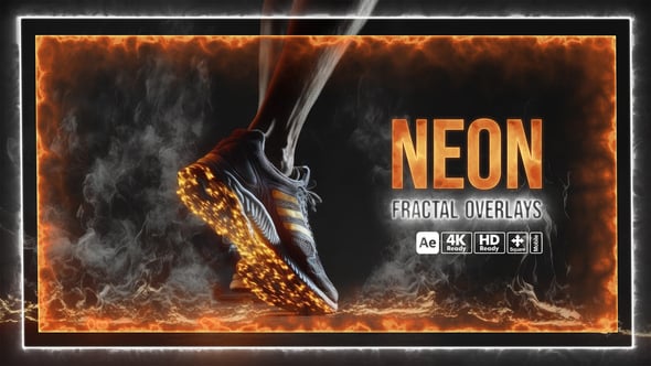 Videohive Neon Fractal Overlays 56196792