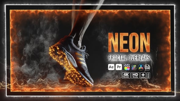 Videohive Neon Fractal Overlays