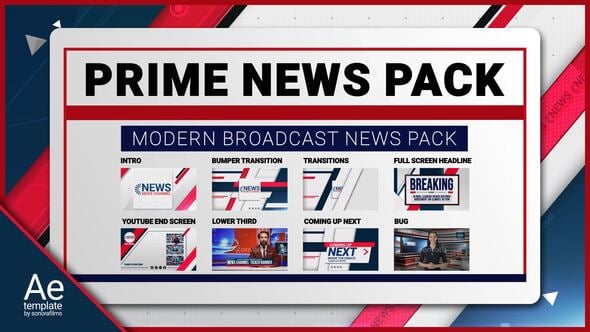 Videohive Prime News Pack