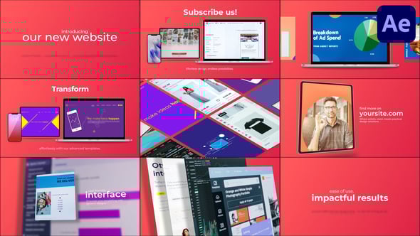 Videohive Clean Minimal Website Promo | After Effects