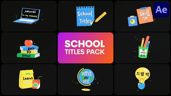Videohive School Titles Pack for After Effects