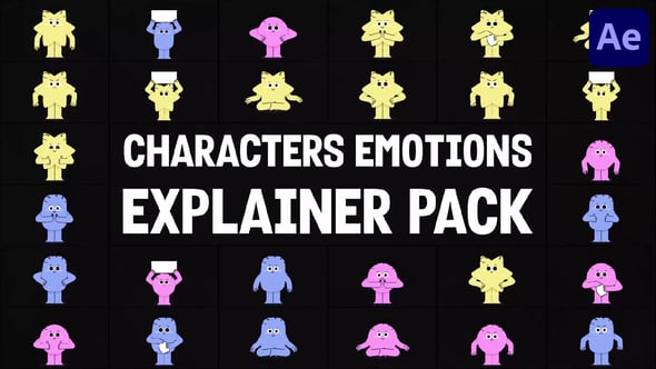 Videohive Characters Emotions Explainer Pack for After Effects