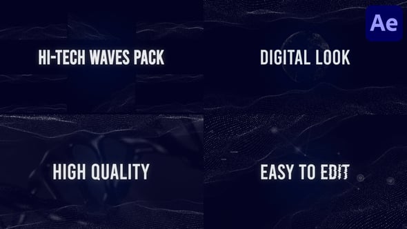 Videohive HiTech Waves Pack for After Effects 56154236