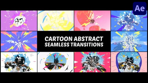 Videohive Cartoon Abstract Seamless Transitions for After Effects