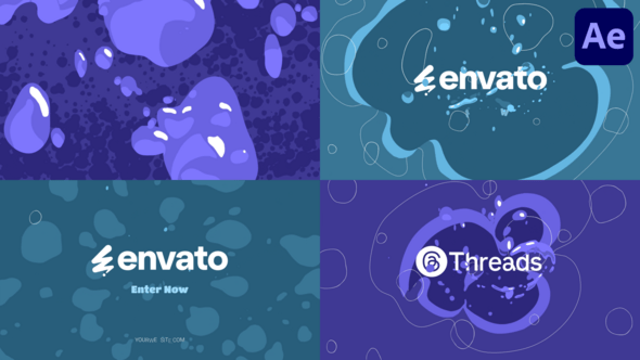 Videohive Wave And Bubbles Logo Opener for After Effects