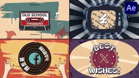 Videohive Old School Retro Typography | After Effects