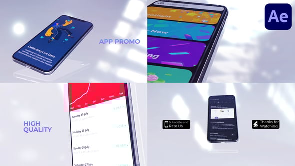 Videohive App Presentation White Version for After Effects 56253197