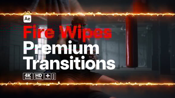 Videohive Premium Transitions Fire Wipes