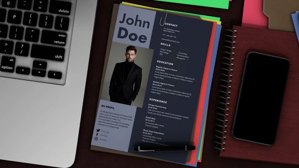 Videohive Resume CV Mockup Kit
