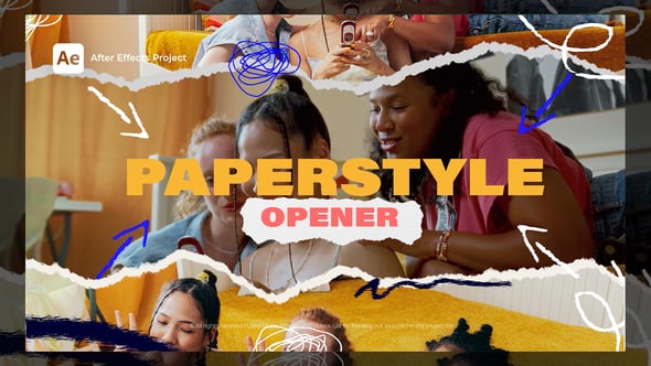 Videohive Paperstyle Opener for After Effects
