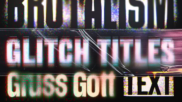 Videohive Glitch Text Titles