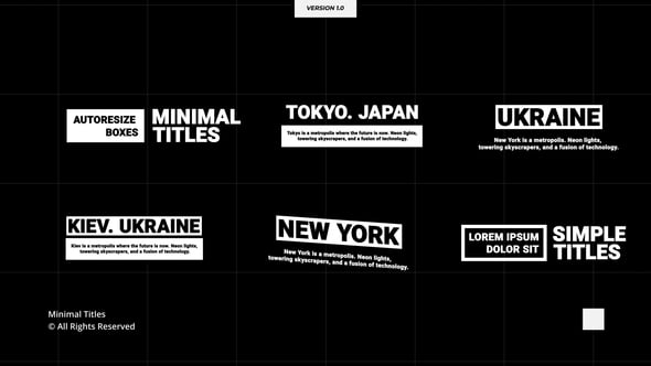Videohive Minimal Titles | AE 56605048