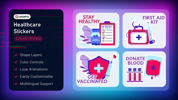 Videohive Healthcare Stickers