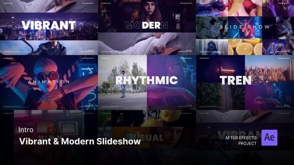 Videohive Intro/Opening – Vibrant & Modern Slideshow After Effects Project Files