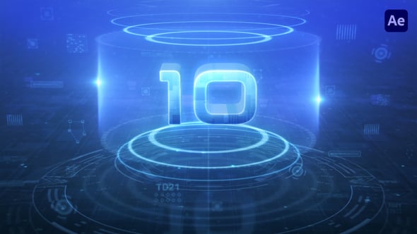 Videohive HUD Countdown Logo Intro