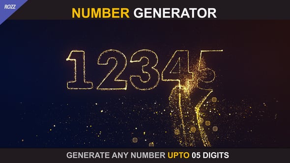 Videohive Number Generator Line Particle Dynamic Digits 2D