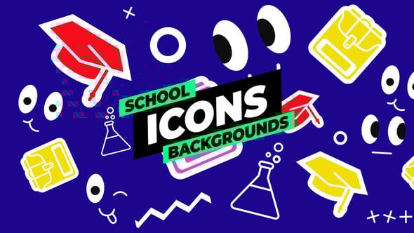 Videohive School Icons Backgrounds