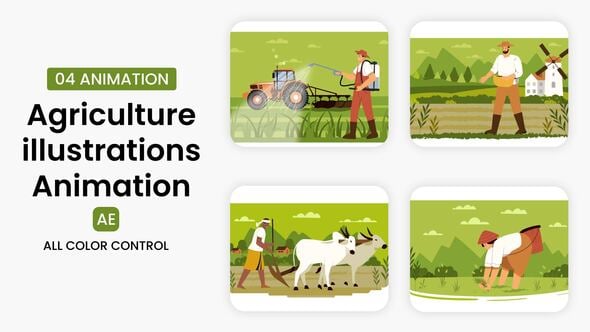 Videohive Agriculture illustrations Scene