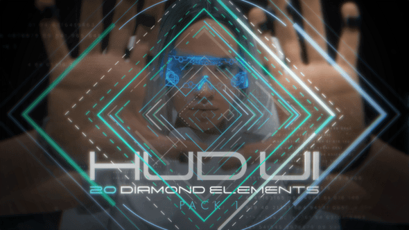 Videohive Hud UI Diamond Elements – Pack 1