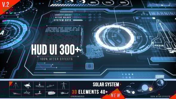 Videohive HUD UI Pack 300+