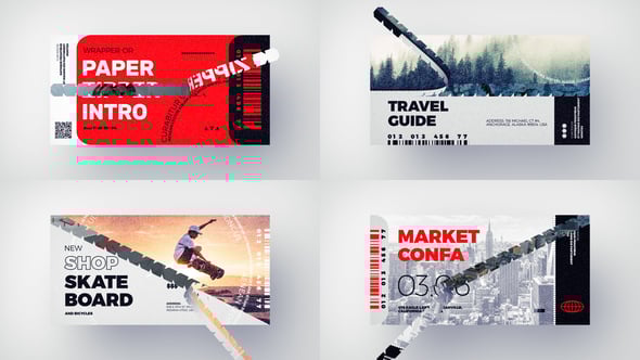 Videohive Short Promo – Paper Zipper Intro