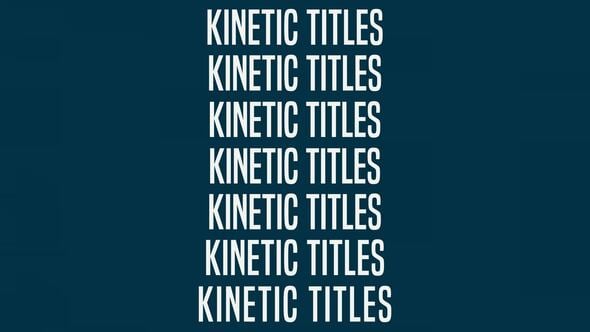 Videohive Kinetic Titles 56007801