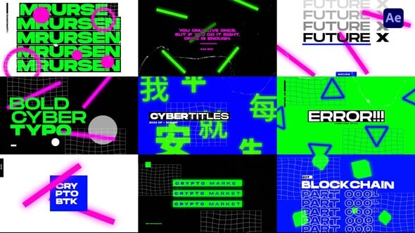 Videohive Typography Neon Animation | AE