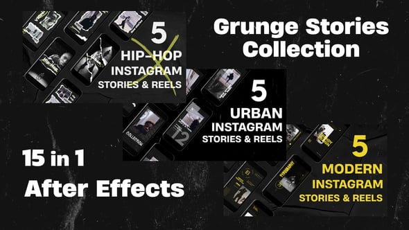 Videohive Grunge Instagram Stories and Reels Collection