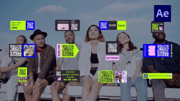Videohive QR Code Titles /Ae