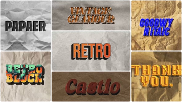Videohive Paper Texture Backgrounds & Typography Collection