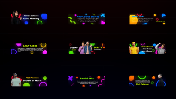 Videohive Glow Name Tag | Photo Lower Third