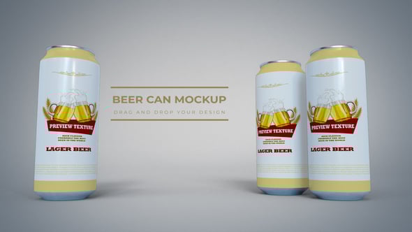Videohive 3D Mockup Beer Can