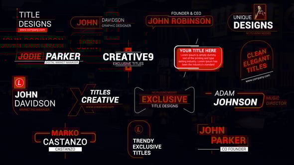 Videohive Text Title Designs