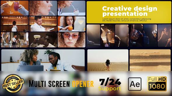 Videohive Smooth multiscreen slideshow