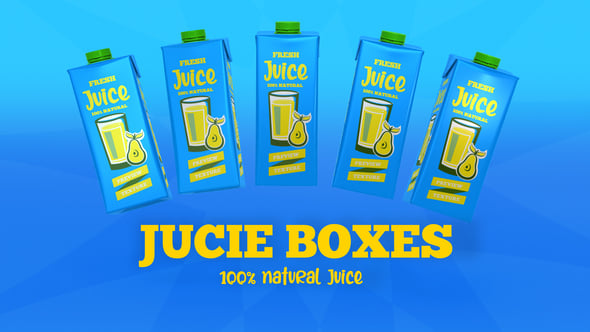 Videohive 3D Mockup Juice Box