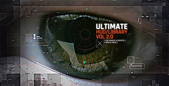 Videohive Ultimate HUD Library vol. 2/ Digital Transitions/ Dron Interface/ Sci-fi and Technology/ Line/ Point