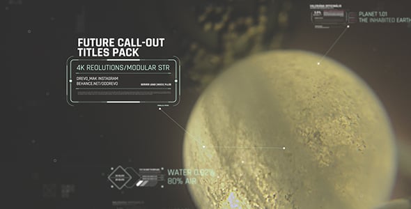 Videohive Future Call-outs Titles Pack/ HUD UI Call out/ Digital Interface Placeholders/ Sci-fi and Technology