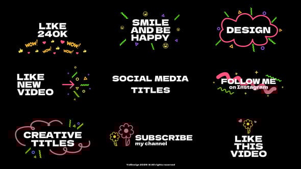 Videohive Social Media Titles | AE