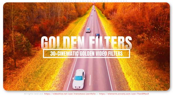 Videohive 30+ Cinematic Golden Video Filters