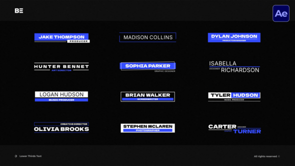 Videohive Lower Thirds Text  AE