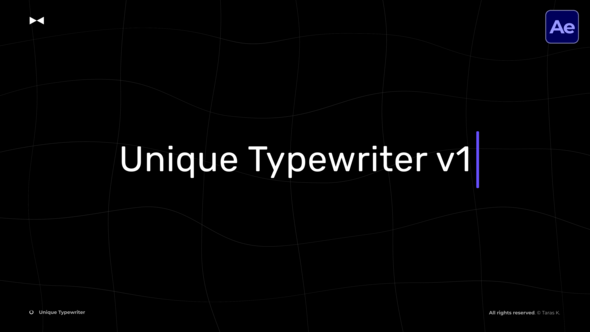 Videohive Unique Typewriter  AE