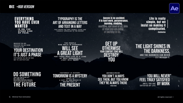 Videohive Minimal Text Animation  AE