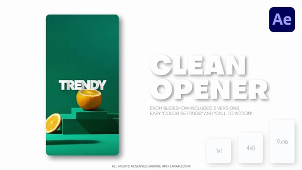 Videohive Vertical Clean Slideshow – Reels, Post, Shorts