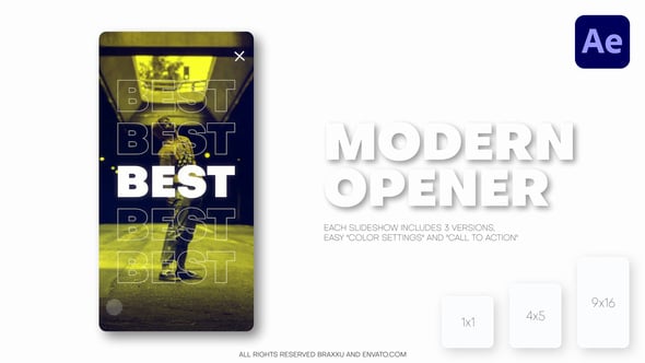 Videohive Vertical Modern Slideshow – Reels, Post, Shorts