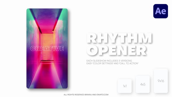 Videohive Vertical Rhythmic Slideshow – Reels, Post, Shorts