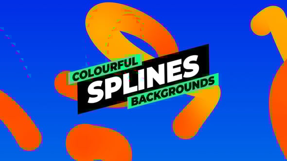 Videohive Colourful Splines Backgrounds