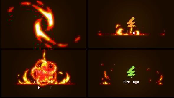 Videohive Comic Fire Logo Reveal