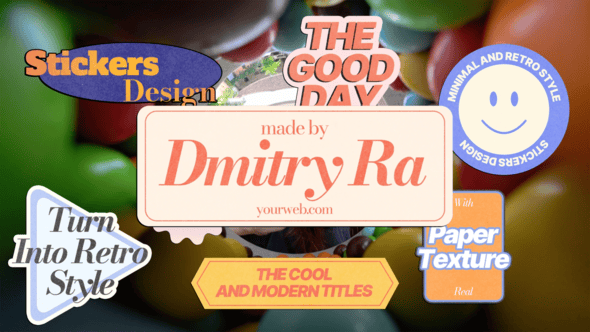 Videohive Stickers Titles