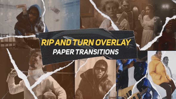 Videohive Rip and Turn Overlay Paper Transitions | Horizontal | Vertical