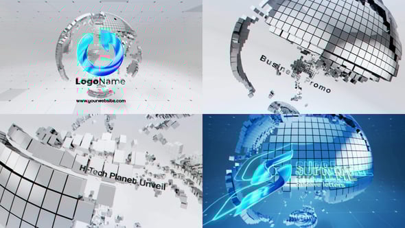Videohive Dynamic Cube Earth Unveil